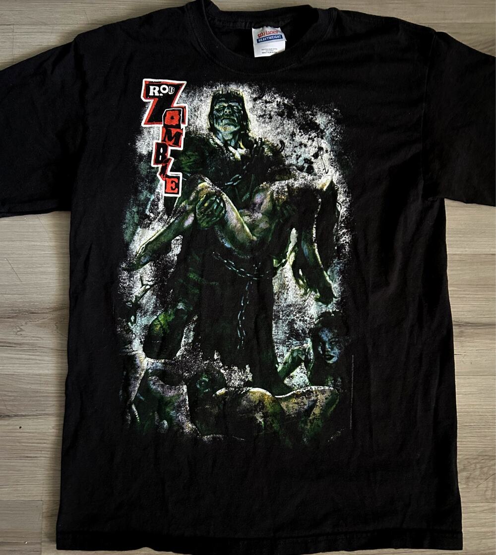 “Vintage” Rob Zombie Frankenstein 2009 Black Hot Topic Shirt M Hellbilly Tee EUC